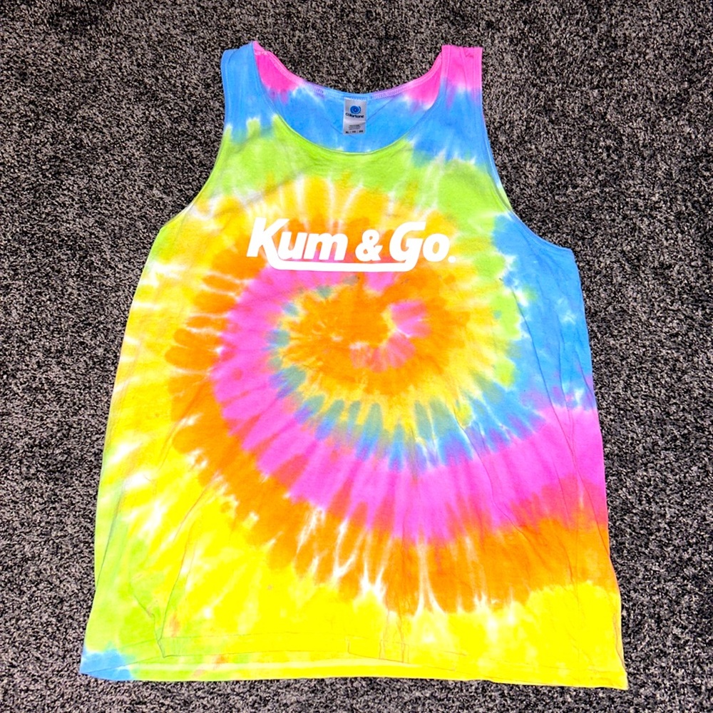 Kum & go tie-dye tank top. XL